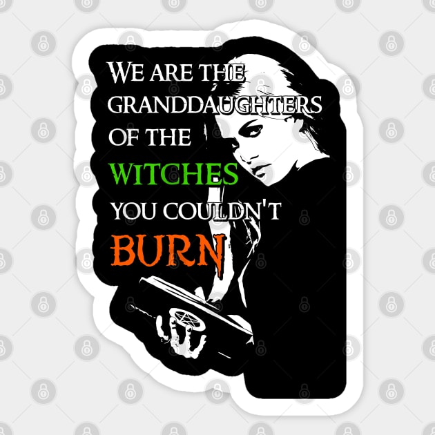 We Are the Granddaughters of the Witches you Couldn't Burn - Modern Wiccan Design Sticker by Occult Designs